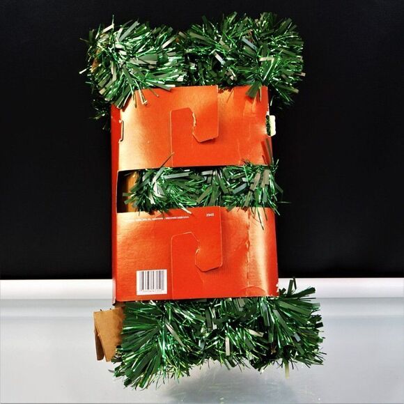Vintage Home Decor Garland VELVET TOUCH 15ft Green Tinsel Christmas Indoor Outdo - Picture 4 of 9